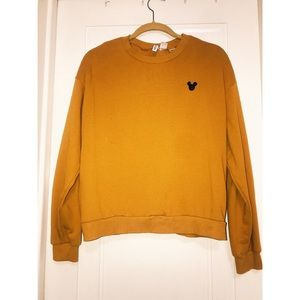 Mustard yellow Mickey Mouse sweatshirt